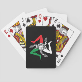 Siciliaans Trinacria Medusa Embleem Italiaans Them Pokerkaarten