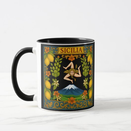 Siciliaans Trinacria-ontwerp  Mok (Links)