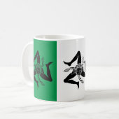 Siciliaans Trinacria over de Italiaanse vlag Koffiemok (Voorkant links)