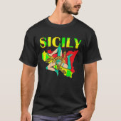  Siciliaans Vlag Pride T Shirt (Voorkant)