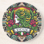 Siciliaans Zandsteen Onderzetter (Voorkant)