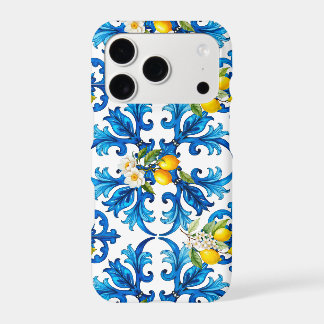 Siciliaans, zomer, citroen, mozaïek, blauw,