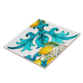 Siciliaans, zomer, citroen, mozaïek, blauw, tegeltje (Zijkant)