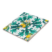 Siciliaans, zomer, citroen, mozaïek, groen, tegeltje (Zijkant)