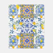 Siciliaans, zomer, citrusvlinder fleece deken (Voorkant)