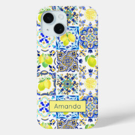 Siciliaanse Amalfi Mediterrane majolica iPhone 15 Case