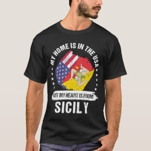 Siciliaanse Amerikaanse patriot Grown proud My Hea T-shirt
