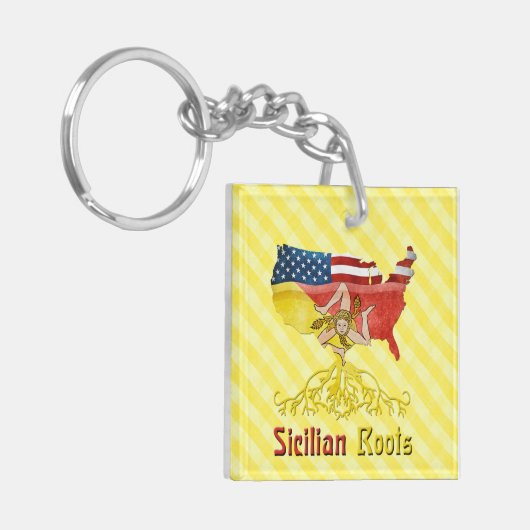 Siciliaanse Amerikaanse rots, Sicilië Sleutelhanger (Voorkant Links)