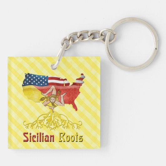 Siciliaanse Amerikaanse rots, Sicilië Sleutelhanger (Achterkant)