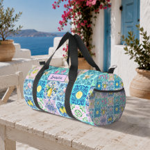 Siciliaanse Azulejo Turquoise Citrus Mediterraan 