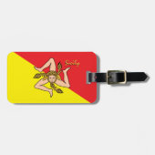 Siciliaanse Bagagelabels, patriottische Siciliaans Bagagelabel (Voorkant horizontaal)