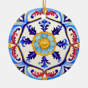 Siciliaanse barokbloem I Keramisch Ornament