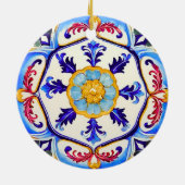 Siciliaanse barokbloem I Keramisch Ornament (Achterkant)