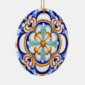 Siciliaanse barokbloem II Keramisch Ornament (Rechts)