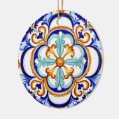 Siciliaanse barokbloem II Keramisch Ornament (Links)