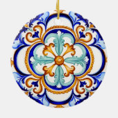 Siciliaanse barokbloem II Keramisch Ornament (Achterkant)