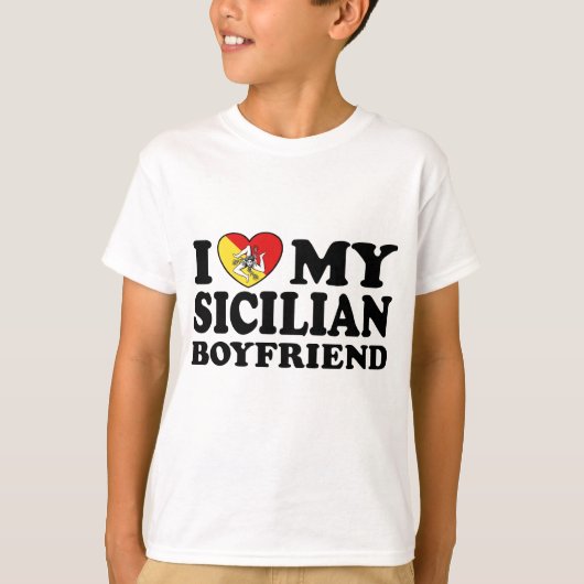 Siciliaanse boyvriend t-shirt (Voorkant)