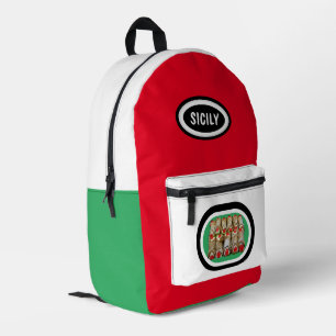 Siciliaanse cannoli gedrukte rugzak