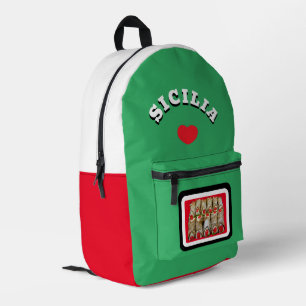 Siciliaanse cannoli gedrukte rugzak