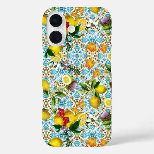 Siciliaanse citroen en tegels Case-Mate iPhone case (Achterkant)