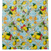 Siciliaanse citroen en  tegels douchegordijn (Voorkant)