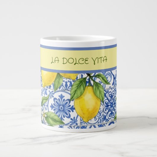 Siciliaanse Citroen Grote Koffiekop (Voorkant)