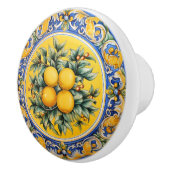 Siciliaanse citroenen patroon keramische knop (Rechts)