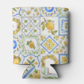 Siciliaanse citroenen Waterverf vierkant patroon Blikjeskoeler (Achterkant)