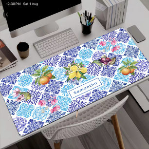 Siciliaanse citrus bloemrijke mediterrane azulejo bureaumat