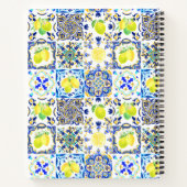 Siciliaanse citrus Mediterrane majolica Notitieboek (Achterkant)
