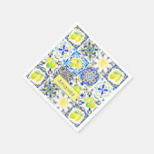 Siciliaanse citrus Mediterrane majolica Servet (Hoek)