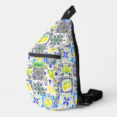 Siciliaanse citrus Mediterrane majolica Sling Bag (Rechterhoek)