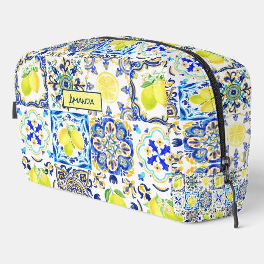 Siciliaanse citrus Mediterrane majolica Toilettasje (Rechterhoek)