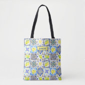 Siciliaanse citrus Mediterrane majolica Tote Bag (Voorkant)