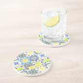 Siciliaanse citrus Mediterrane majolica Zandsteen Onderzetter (Zijkant)