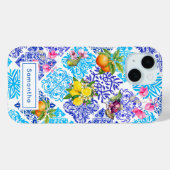 Siciliaanse citrusbloem Mediterrane azulejo tegels Case-Mate iPhone Case (Achterkant (horizontaal))