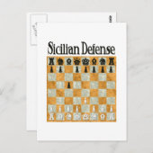 Siciliaanse defensie briefkaart (Voorkant / Achterkant)