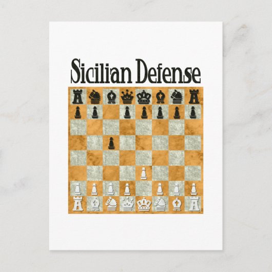 Siciliaanse defensie briefkaart (Voorkant)
