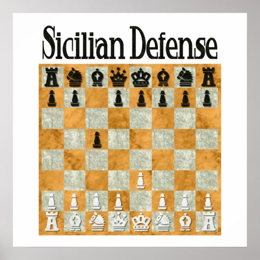 Siciliaanse defensie poster (Voorkant)