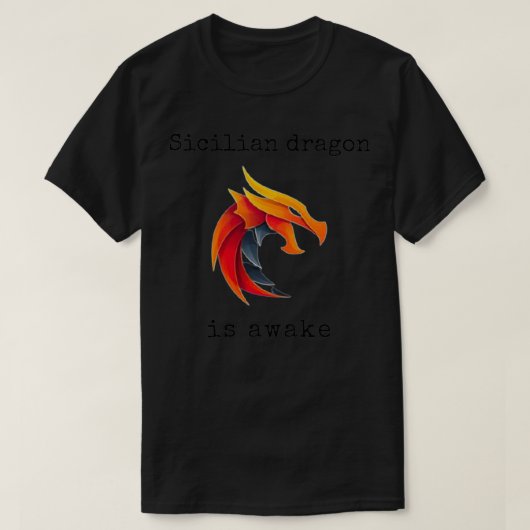 Siciliaanse draak is een weescadeau voor schaaklie t-shirt (Design voorkant)