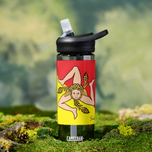 Siciliaanse fles, triskelion, patriottische Sicili Waterfles