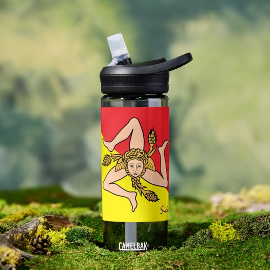Siciliaanse fles, triskelion, patriottische Sicili Waterfles (Buiten)