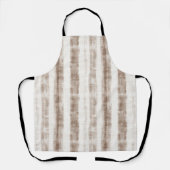 Siciliaanse geweven crème tan strepen Vrijgezellen Schort (Voorkant)