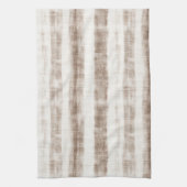 Siciliaanse geweven crème tan strepen Vrijgezellen Theedoek (Verticaal)