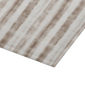 Siciliaanse geweven crèmekleurige bruine strepen b snijplank (Hoek)