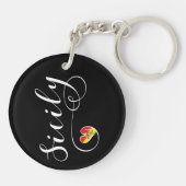 Siciliaanse hartvlag, Sicilië Sleutelhanger (Achterkant)