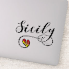 Siciliaanse hartvlag, Sicilië Sticker