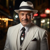 Siciliaanse Italiaans Kaart Ace van Goud Nostalgia Stropdas