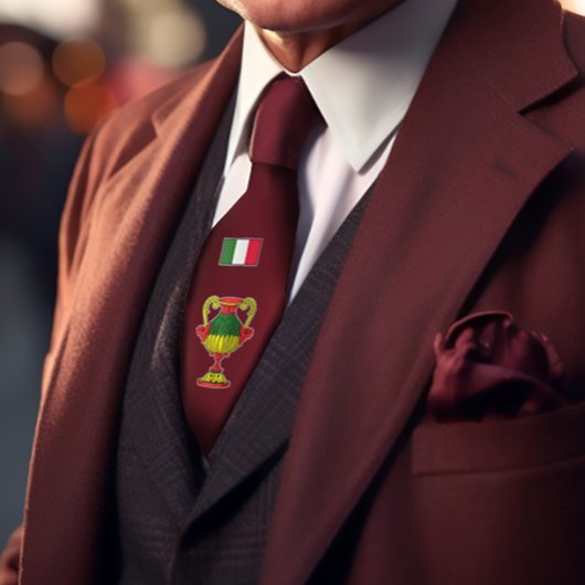 Siciliaanse Italiaanse Kaarten Ace of Cups Bourgon Stropdas