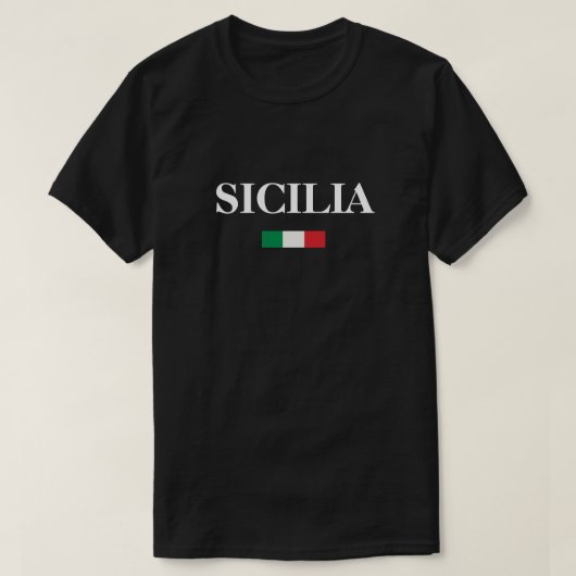 Siciliaanse Italiaanse vlag T-shirt (Design voorkant)